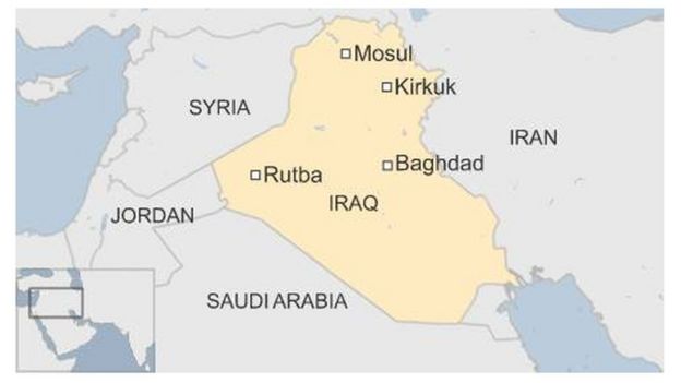 BBC map showing Rutba in Iraq