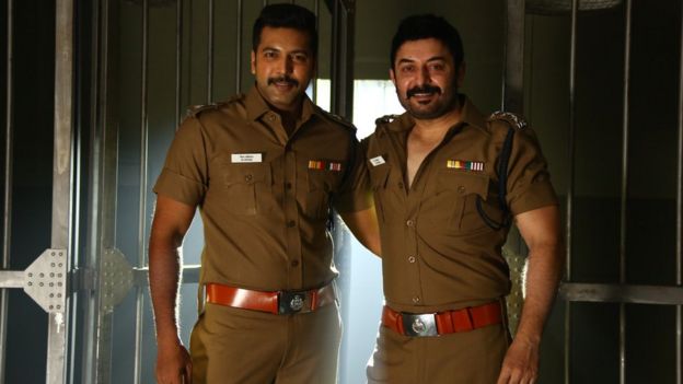 நடிகர்கள் ஜெயம் ரவி, அரவிந்த்சாமி