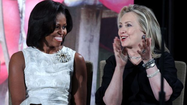 Michelle Obama y Hillary Clinton