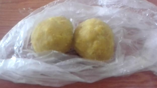 Two of the contaminated laddoos