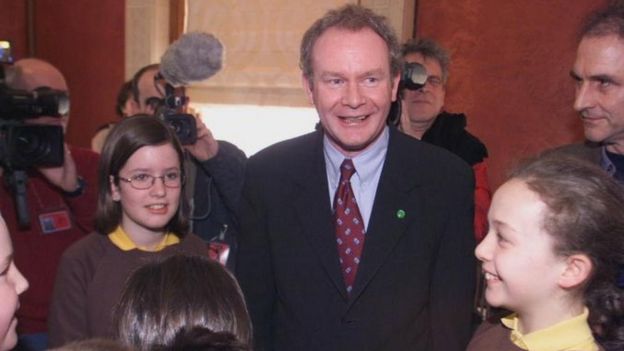 As education minister, McGuinness abolished the 11-plus exam, saying no system has the right to tell a child at the age of 10 or 11 that they were a failure