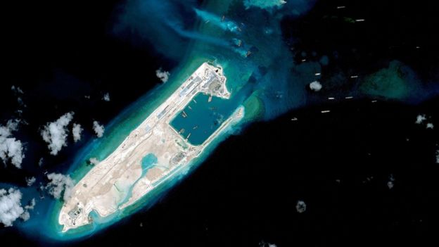 Satellite image of an island