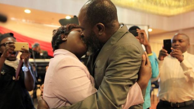 Zimbabwean MP Joseph Chinotimba and wife, Vimbai