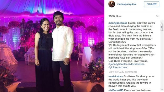Instagram post by Manny Pacquiao on 16 February 2016