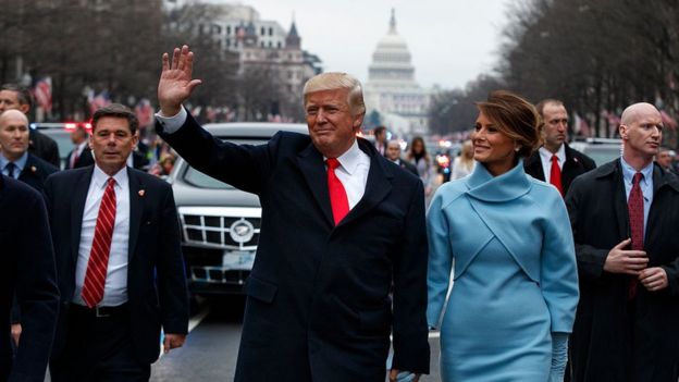 Donald Trump ve eşi Melania Trump.