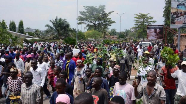 Protest in Bujumbura on October 8, 2016