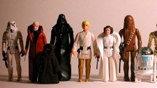 Princess Leia (third from right) was not a top seller among the original Star Wars toys