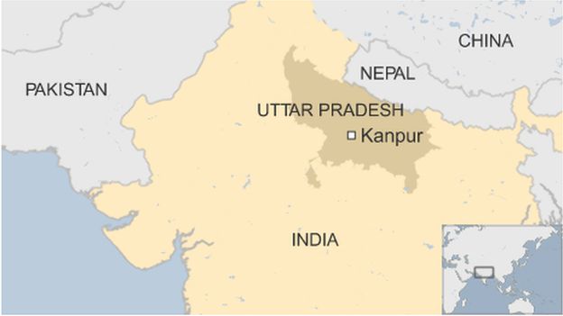 India Kanpur map