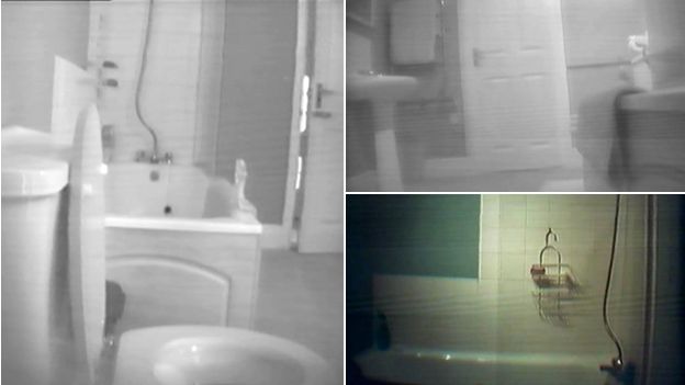 Montage of hidden camera pictures