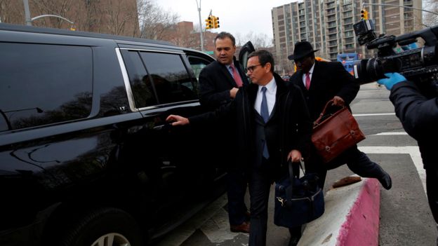 Adriano Juca, director legal de Odebrecht, a la salida de un tribunal en Nueva York