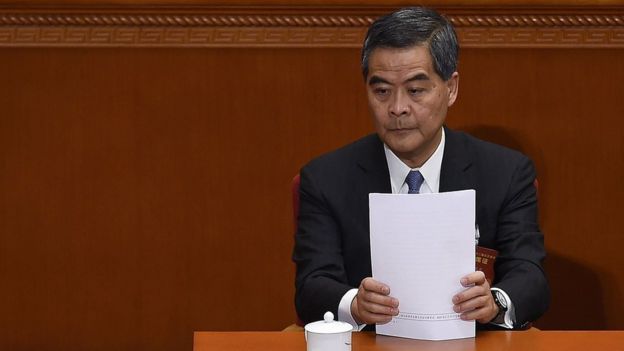 Hong Kong's outgoing leader CY Leung