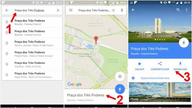 Passo a passo de como fazer download de mapa no aplicativo Google Maps