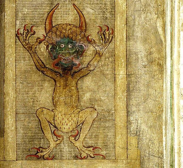 Dibujo del diablo en el Codex Gigas