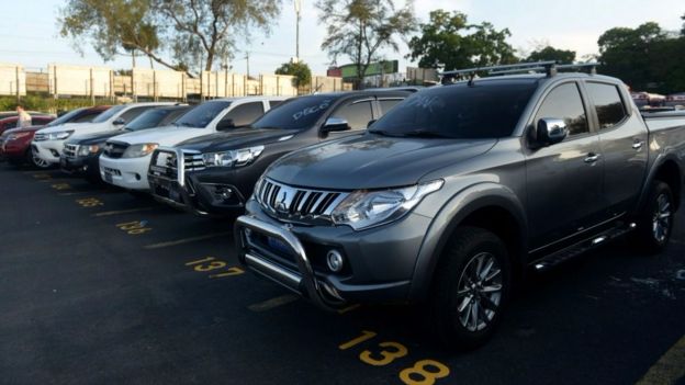 Autos confiscados a la Mara Salvatrucha