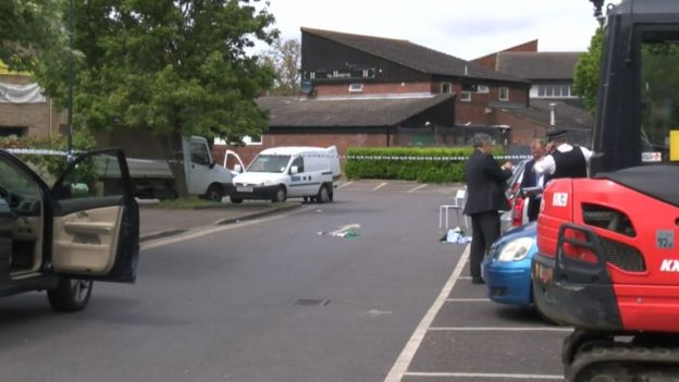 Sainsbury's car park in Hampton