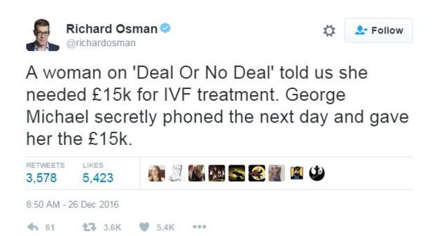 Richard Osman tweets