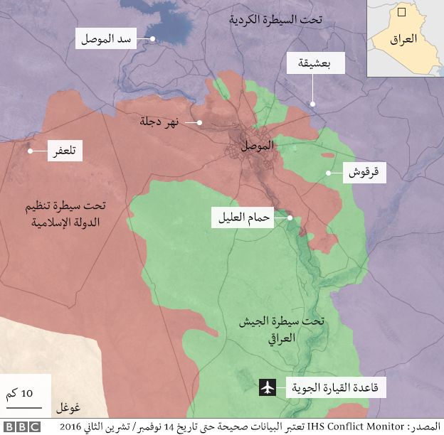 خريطة الموصل