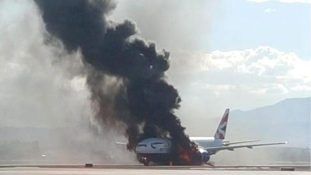 The plane on fire 09 September 2015