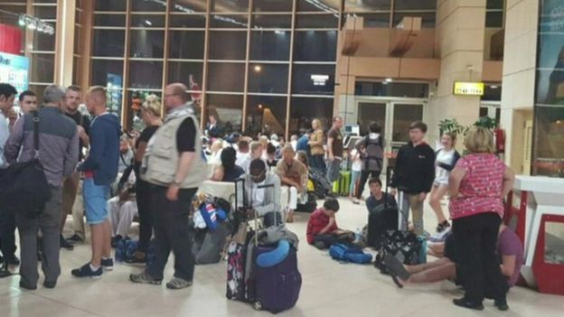 Scene at Sharm el-Sheikh airport