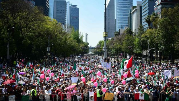 Marcha en Ciudad de México contra Donald Trump