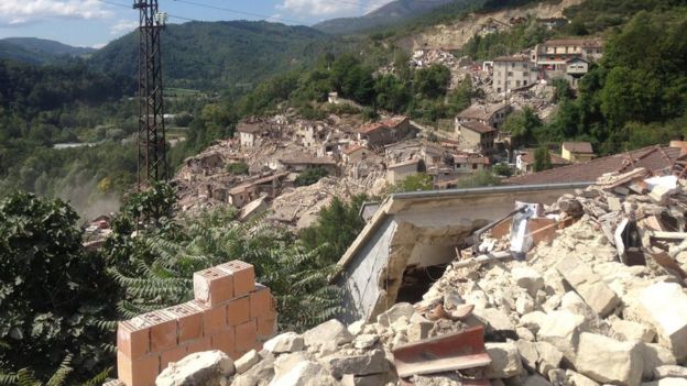 Earthquake damage in Pescara Del Tronto