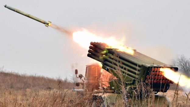 Un ejercicio militar en Kiev