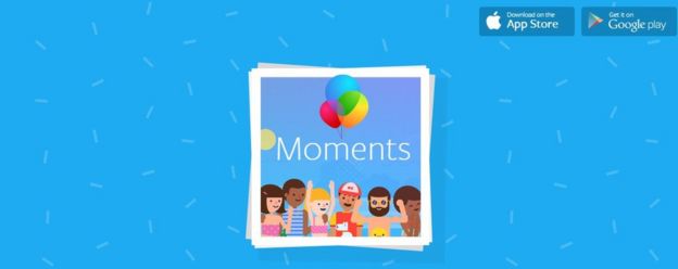 Una captura de pantalla de Facebook Moments