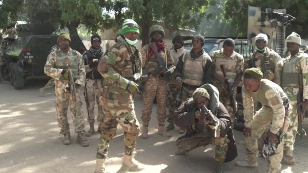 A group of Nigerian soldiers