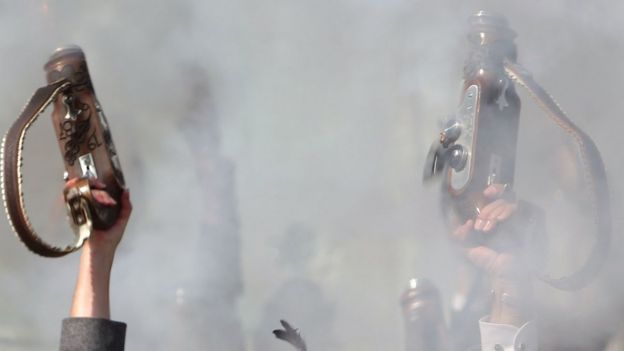 Celebratory gunfire in Germany