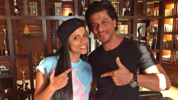 Lilly Singh with Shah Rukh Khan
