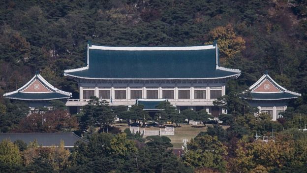 Vista de la Casa Azul presidencial de Corea del Sur