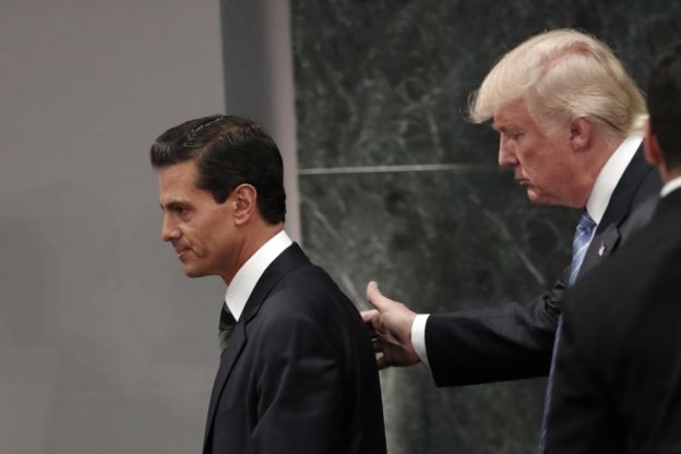 Durante la campaña estadounidense, Trump visitó a Peña Nieto en México.