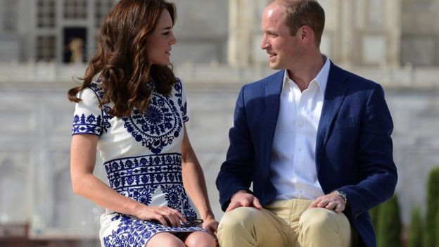 The Duke and Duchess of Cambridge at the Taj Mahal