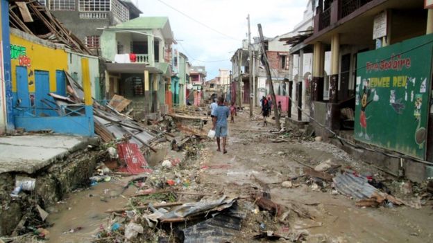 The town of Jeremie was among the worst hit