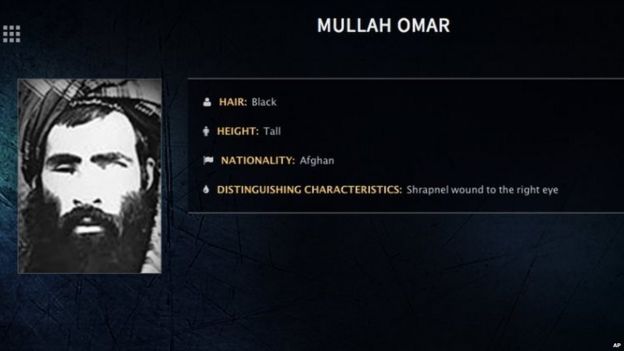 FBI wanted poster for Mullah Omar