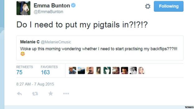 Emma Bunton's Twitter account