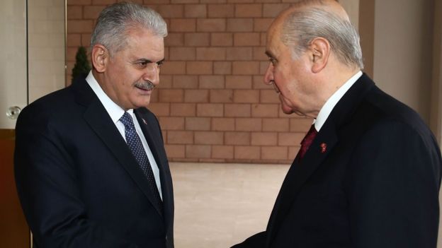 Başbakan Binali Yıldırım ve MHP lideri Devlet Bahçeli