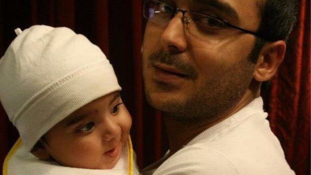 Ali Haider Gilani picture with his son before his kidnap