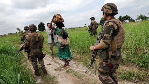 Des soldat de l'opération Sangaris