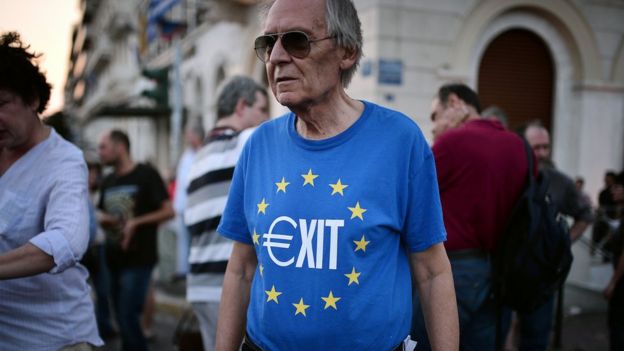 Protesta contra la UE en Atenas
