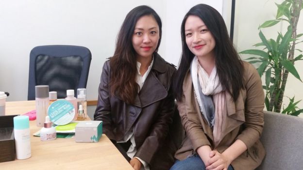 Sarah Lee (left) and Christine Chang