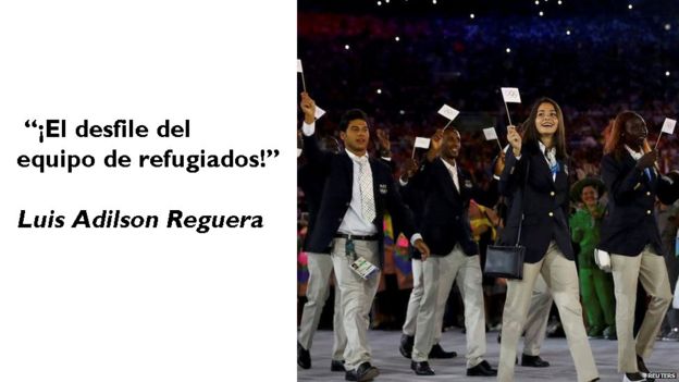 Desfile de refugiados