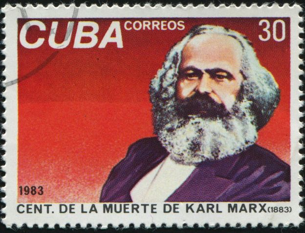 Estampilla de Cuba para marcar el centenario de la muerte de Karl Marx