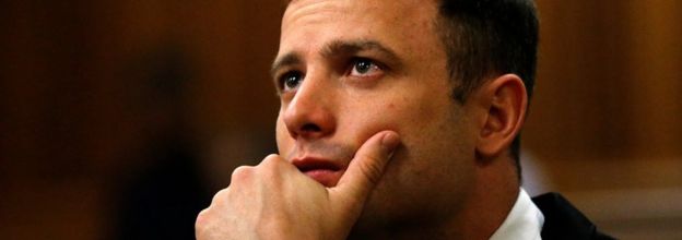 file photo taken on October 16, 2014 shows South African paralympic athlete Oscar Pistorius