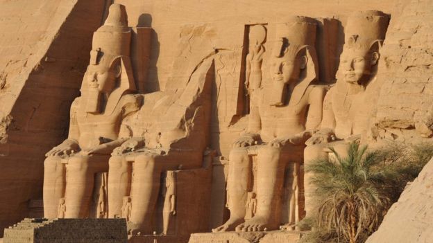 Los templos de Abu Simbel en Egipto.