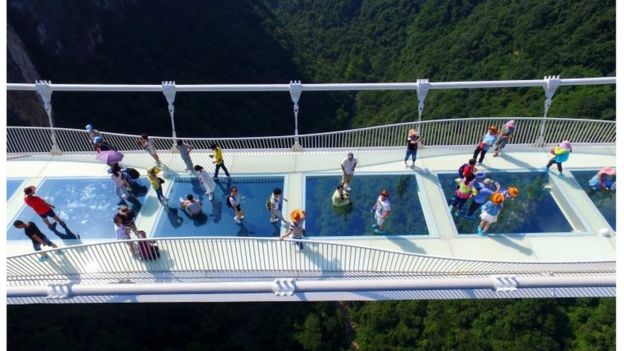 China Opens World's Longest Glass Bottom Bridge In World  