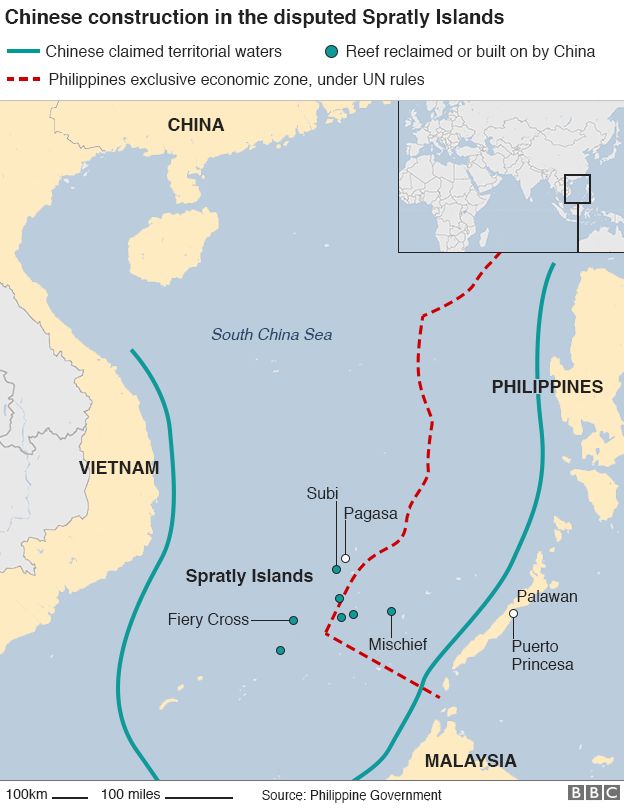 Map of the South China Sea