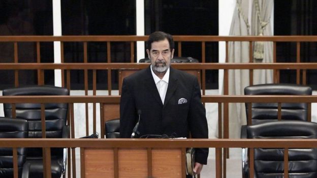 Sanadkii 2016-kii Saddam waxaa lagu helay in uu galay dambiyo aadanaha ka dhan ah
