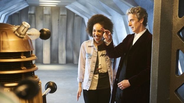 Doctor Who actors Peter Capaldi and Pearl Mackie