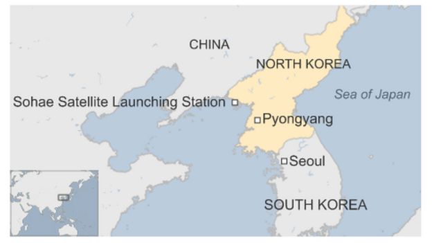 Map of North Korea, Japan